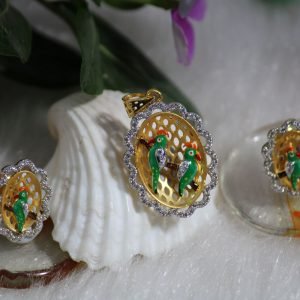 Gold Pendant Set For Ladies