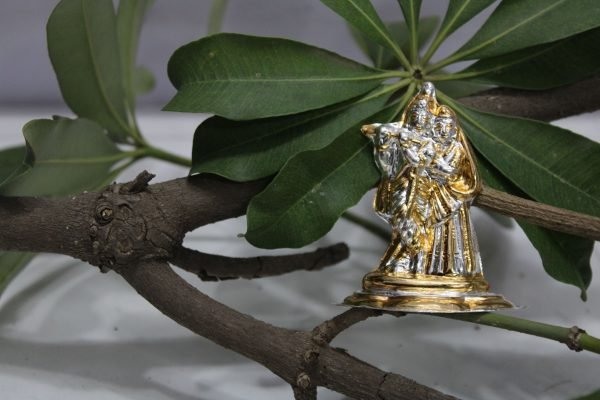 Silver Radha Krishna Idol - Image 5
