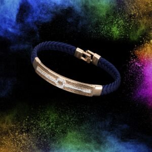 blue belt gold bracelet for female