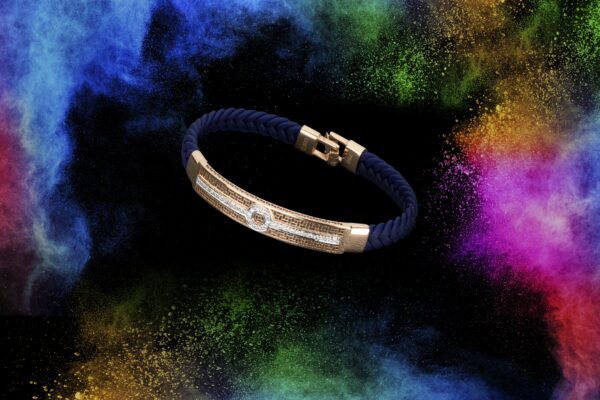 blue belt gold bracelet for female