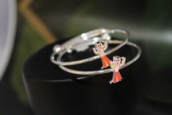 choota bheem design silver kadli for baby