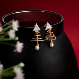 golden ladies earrings design