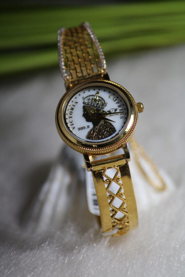 ladies gold watch unique design