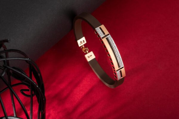 rose gold bracelet with rubber