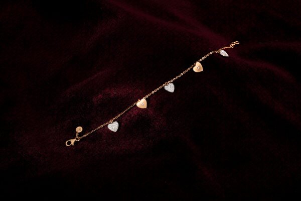 rose gold silver and bracelet