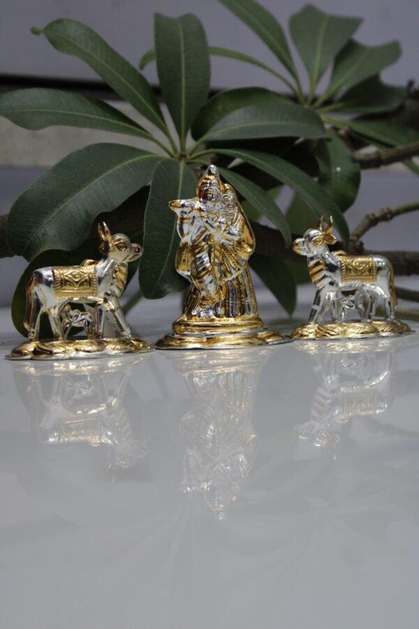 Silver Radha Krishna Idol