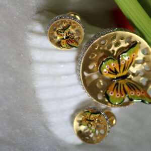 unique butterfly design pendent set