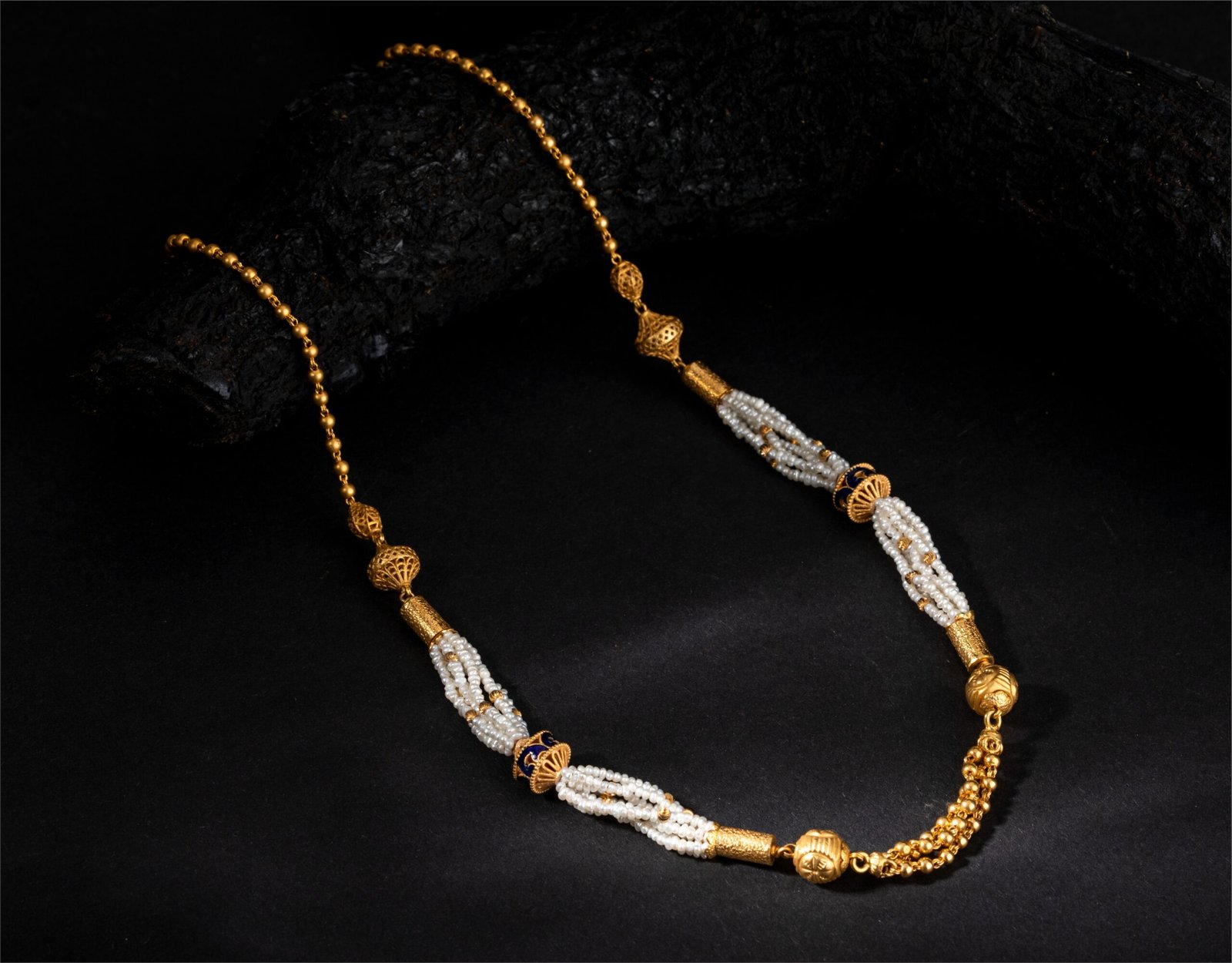 gold antique mala