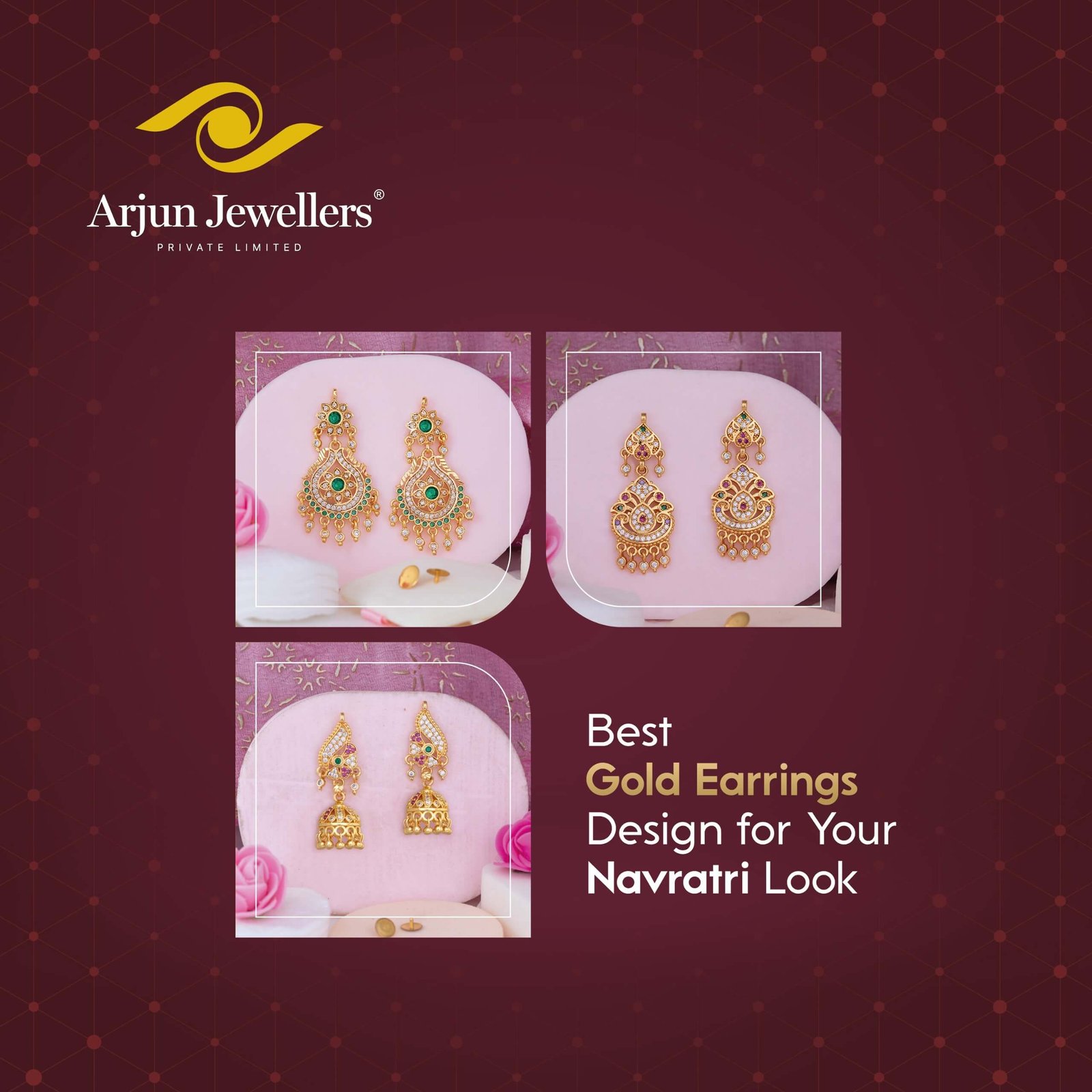 gold-earring-navratri look