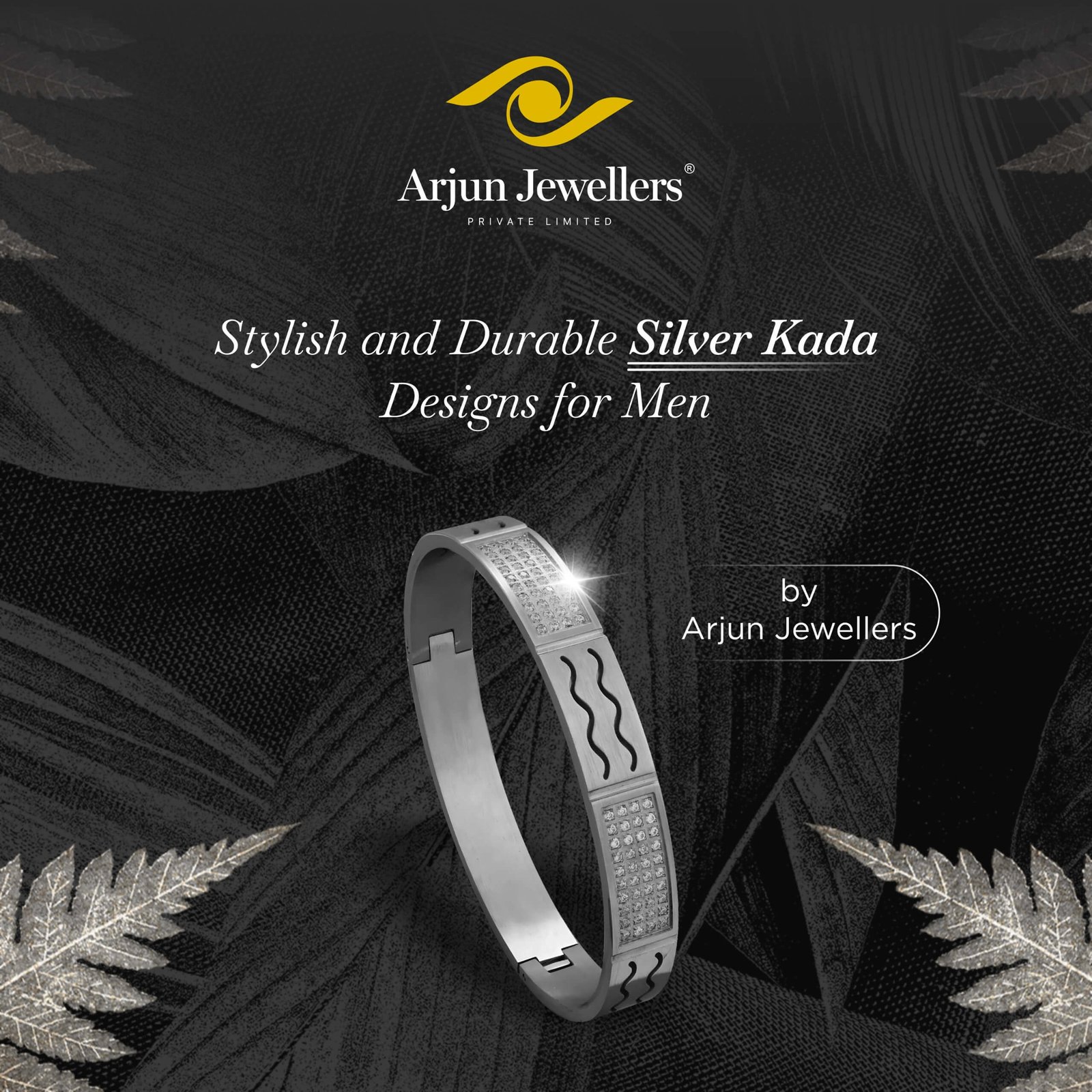 Stylish and Durable Silver Kada for Men