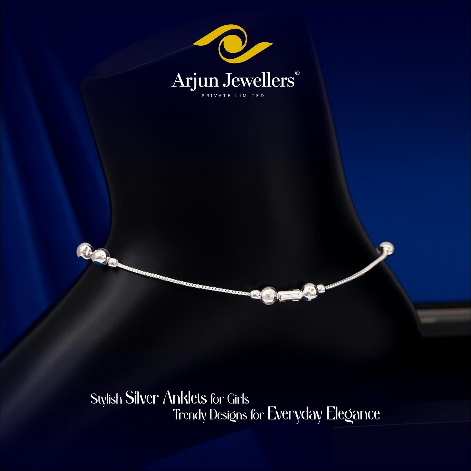 Stylish Silver Anklets for Girls