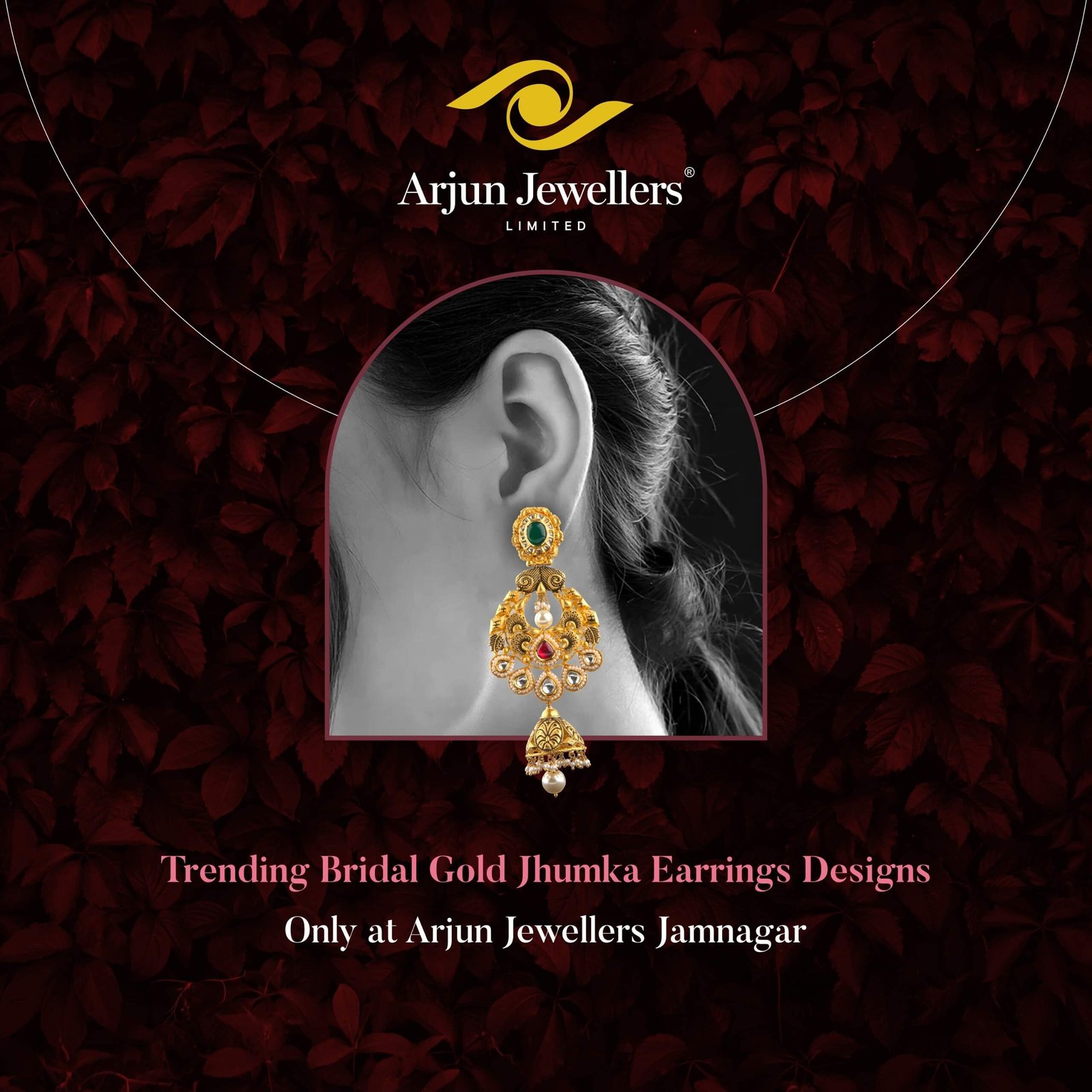 Gold Jhumka Earrings Designs