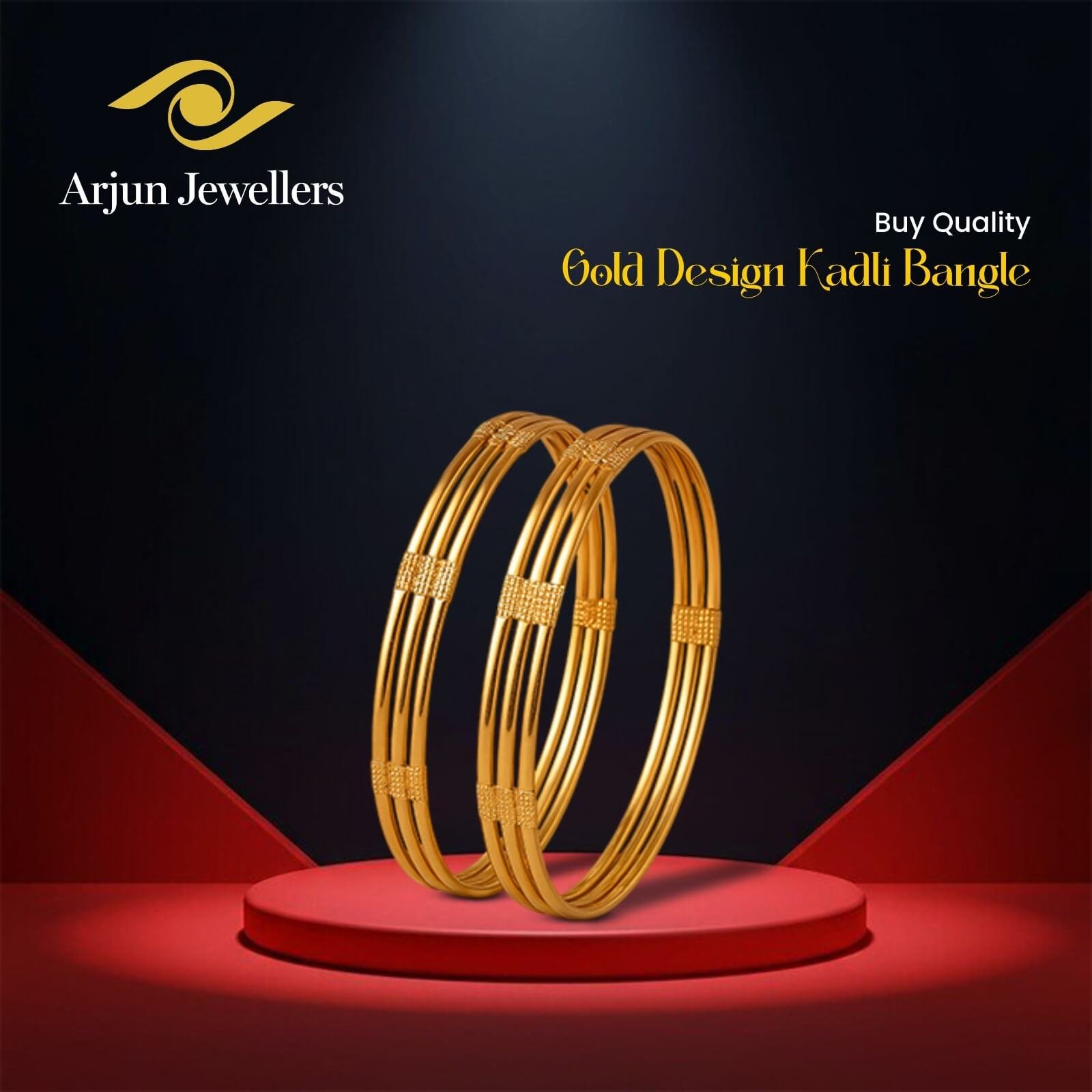 Gold Design Kadli Bangle