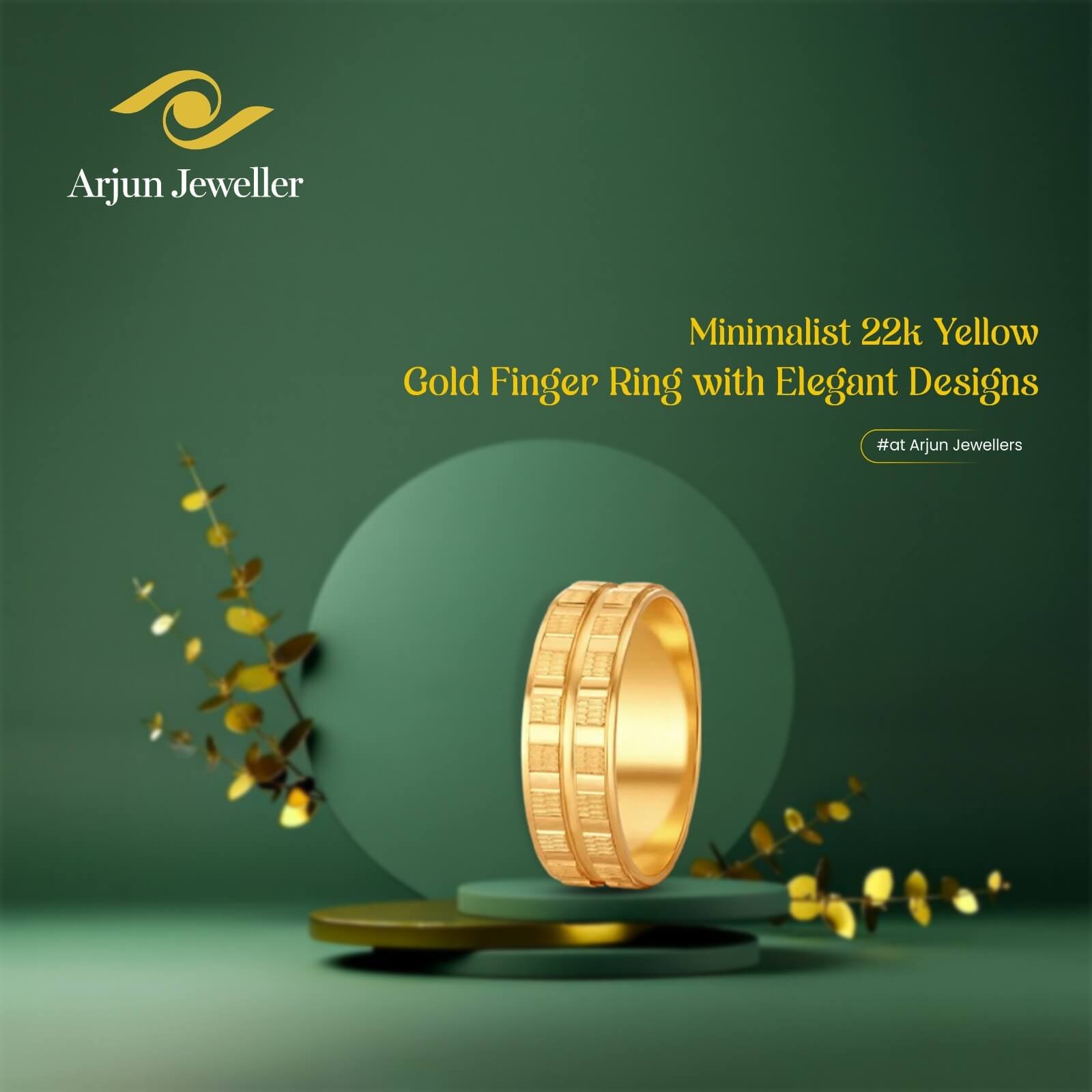 Minimalist 22K Yellow Gold Finger Ring