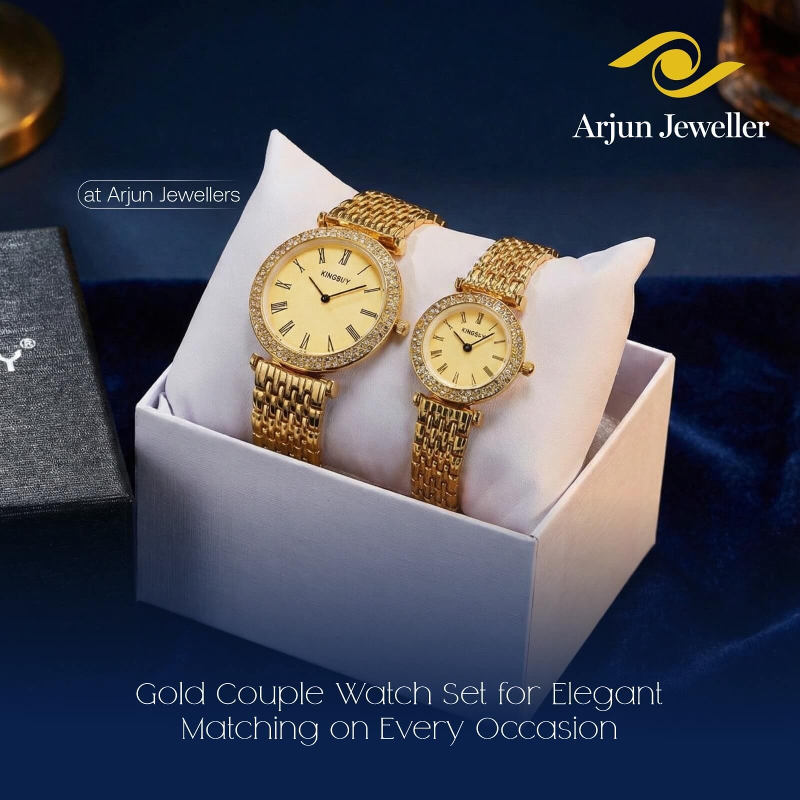 Gold Couple Watch Set