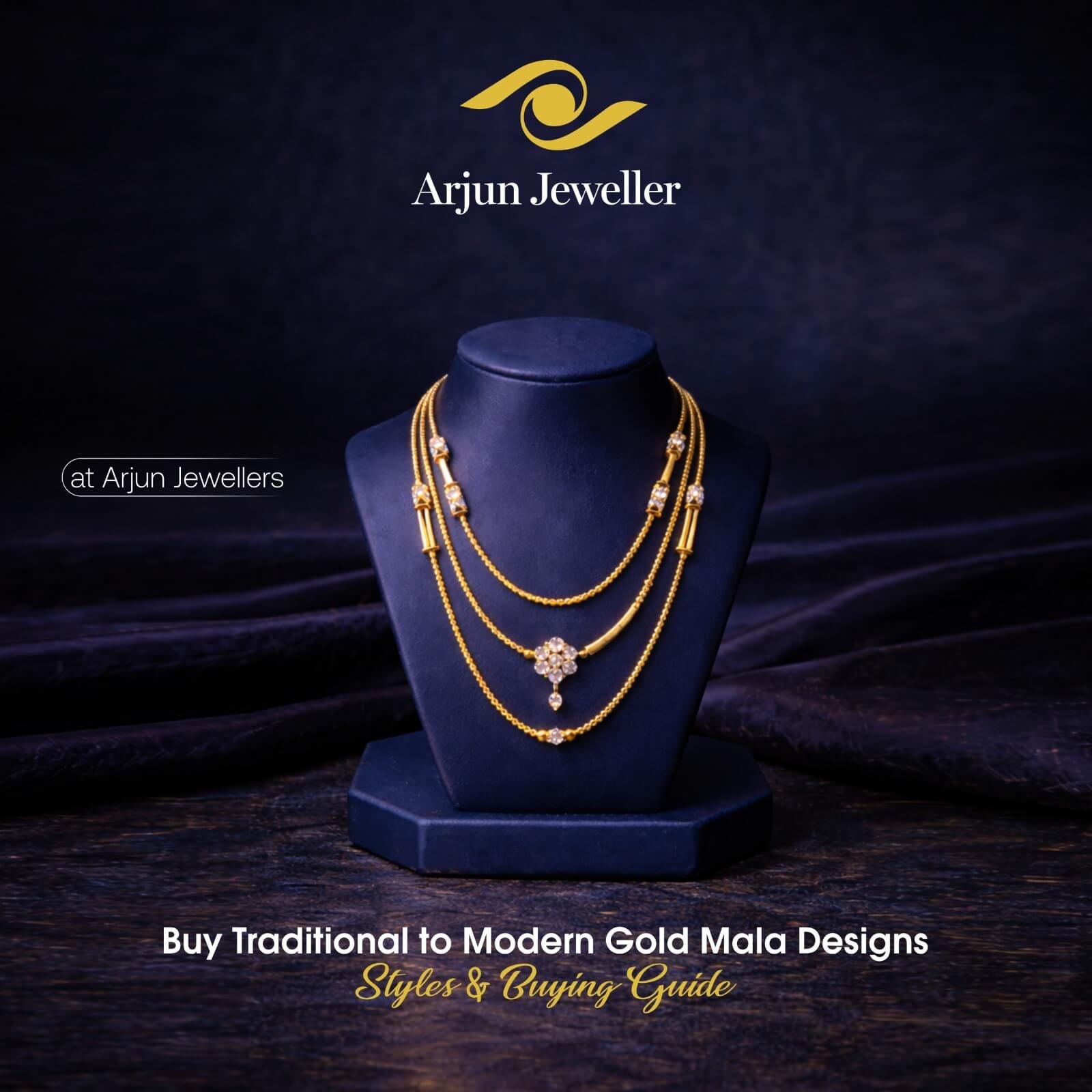 modern gold mala designs