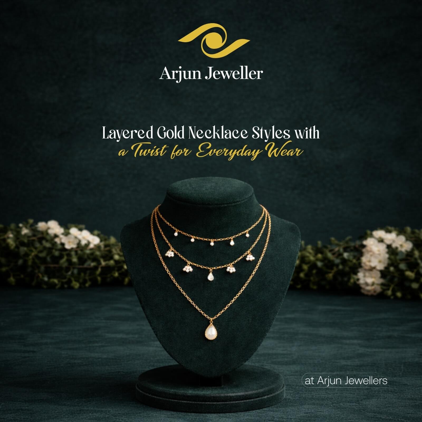 layered gold necklace