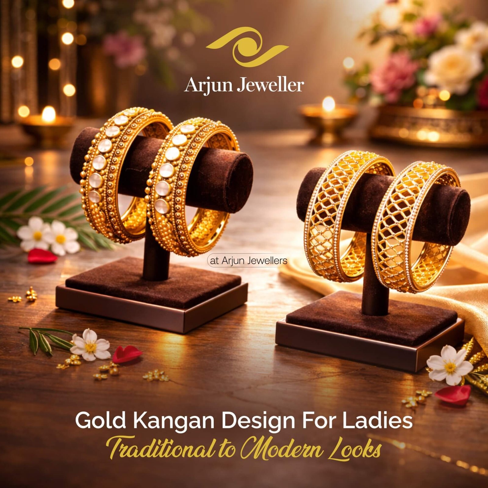 Simple Kangan Gold Kangan Design For Ladies Traditional to Modern Looks | Arjun ...