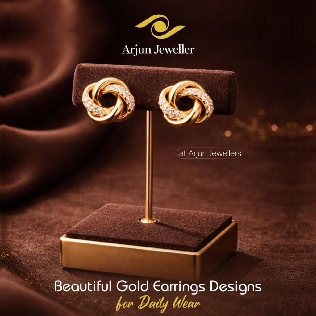 gold earring arjun jewellers