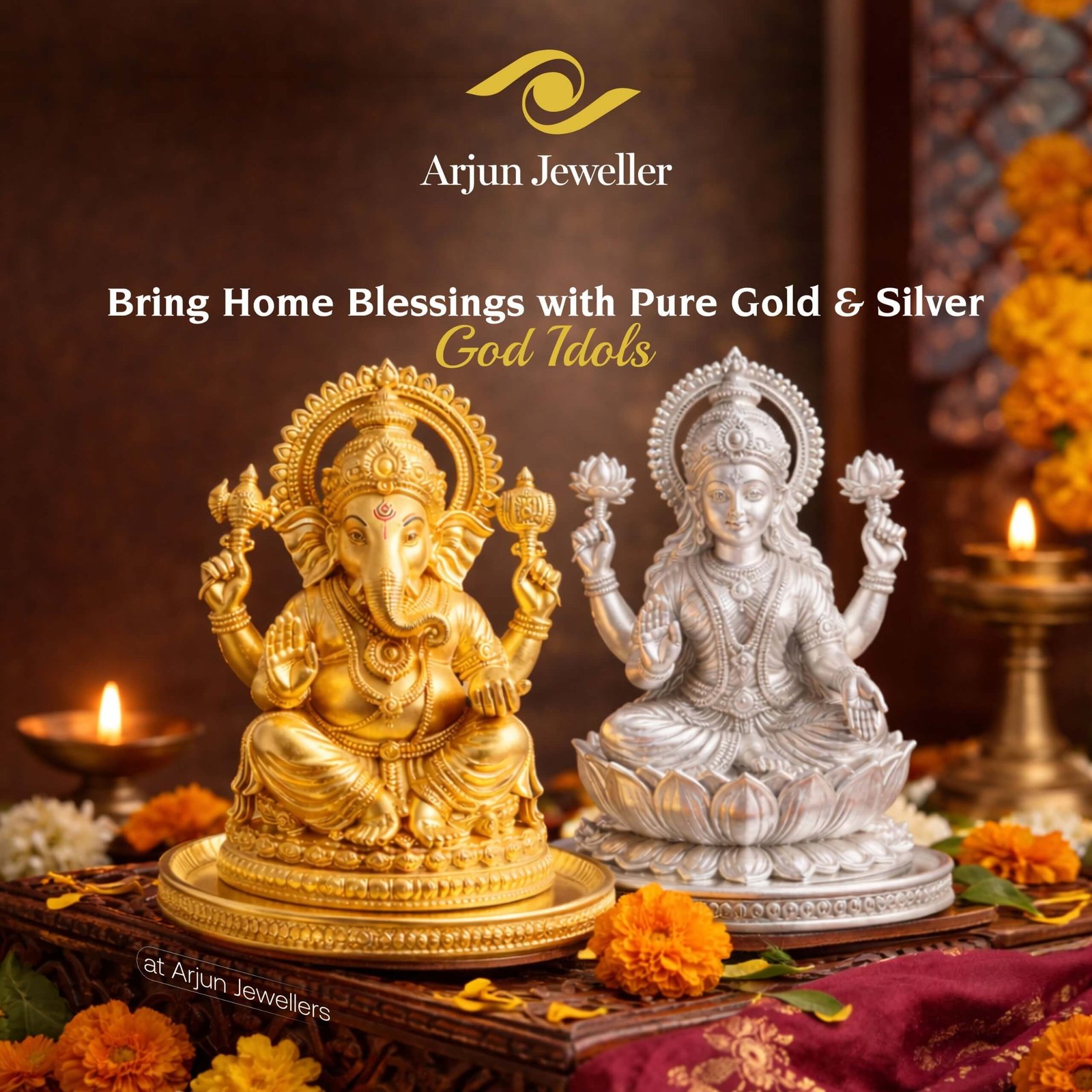 Pure Gold & Silver God Idols