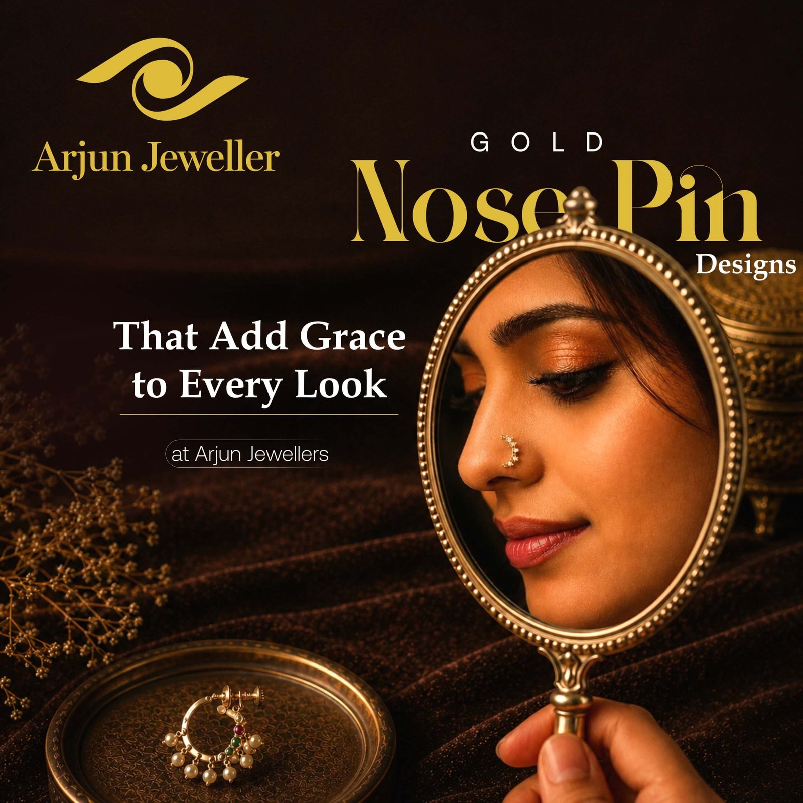 Gold Nose Pin arjun jewellers