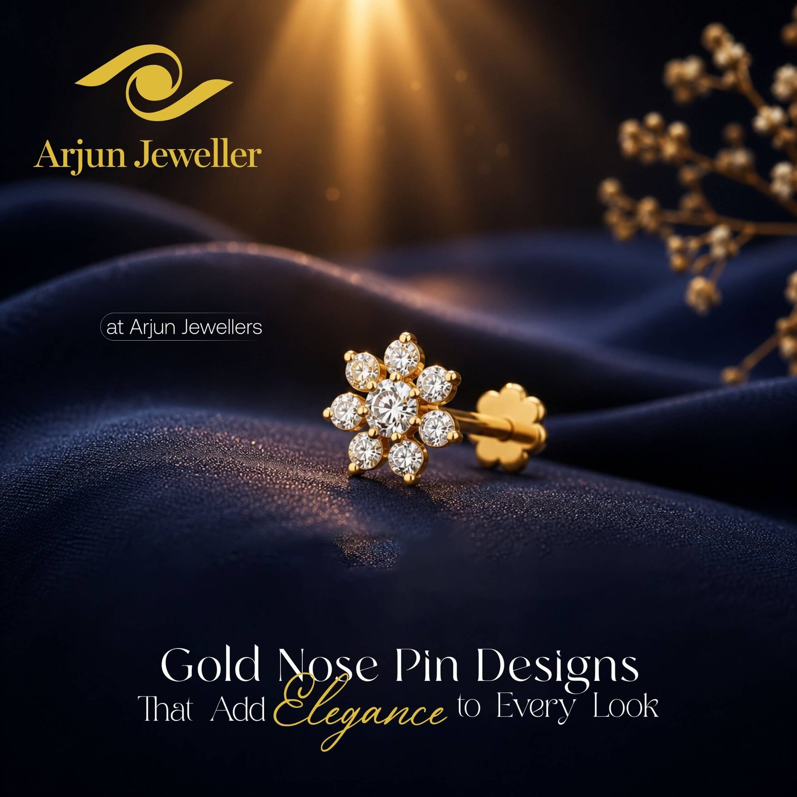 gold nose pin designs